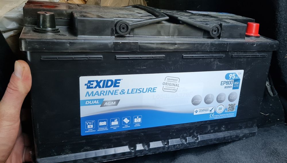 Akumulator EXIDE 12V 95Ah 900A 800Wh EP 800 DUAL AGM - NOWY