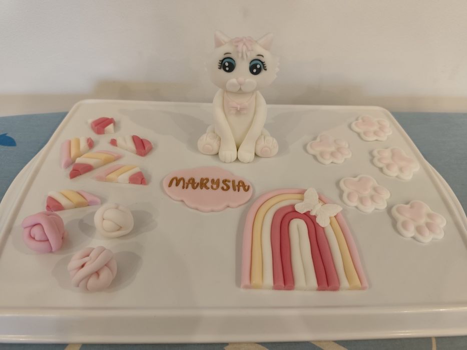 Dekoracja kotek na tort