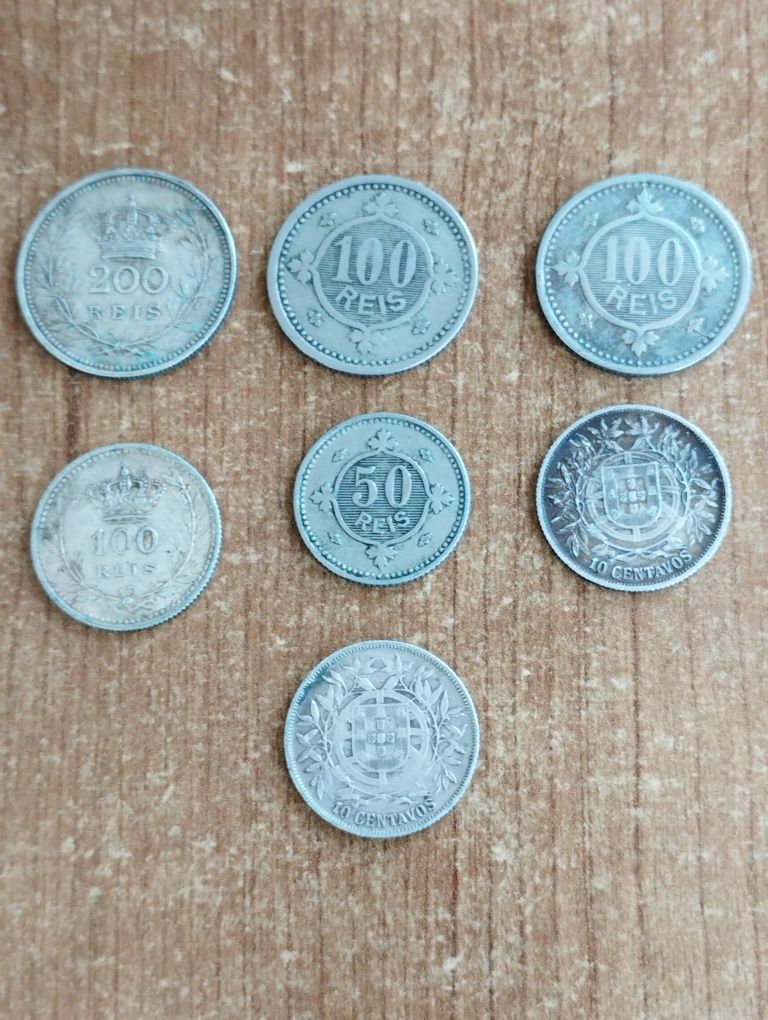 Moedas Portuguesas Antigas em Prata ( LOTE )