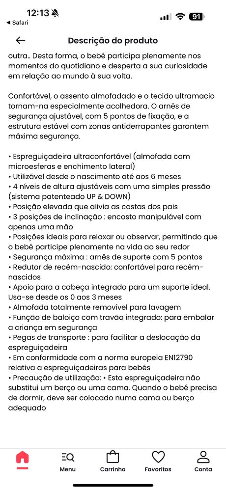 Espreguicadeira Beaba up and down