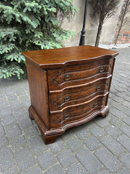 Stylowa Drewniana Komoda Kolonialna Stolik Z Szufadami Po Renowacji