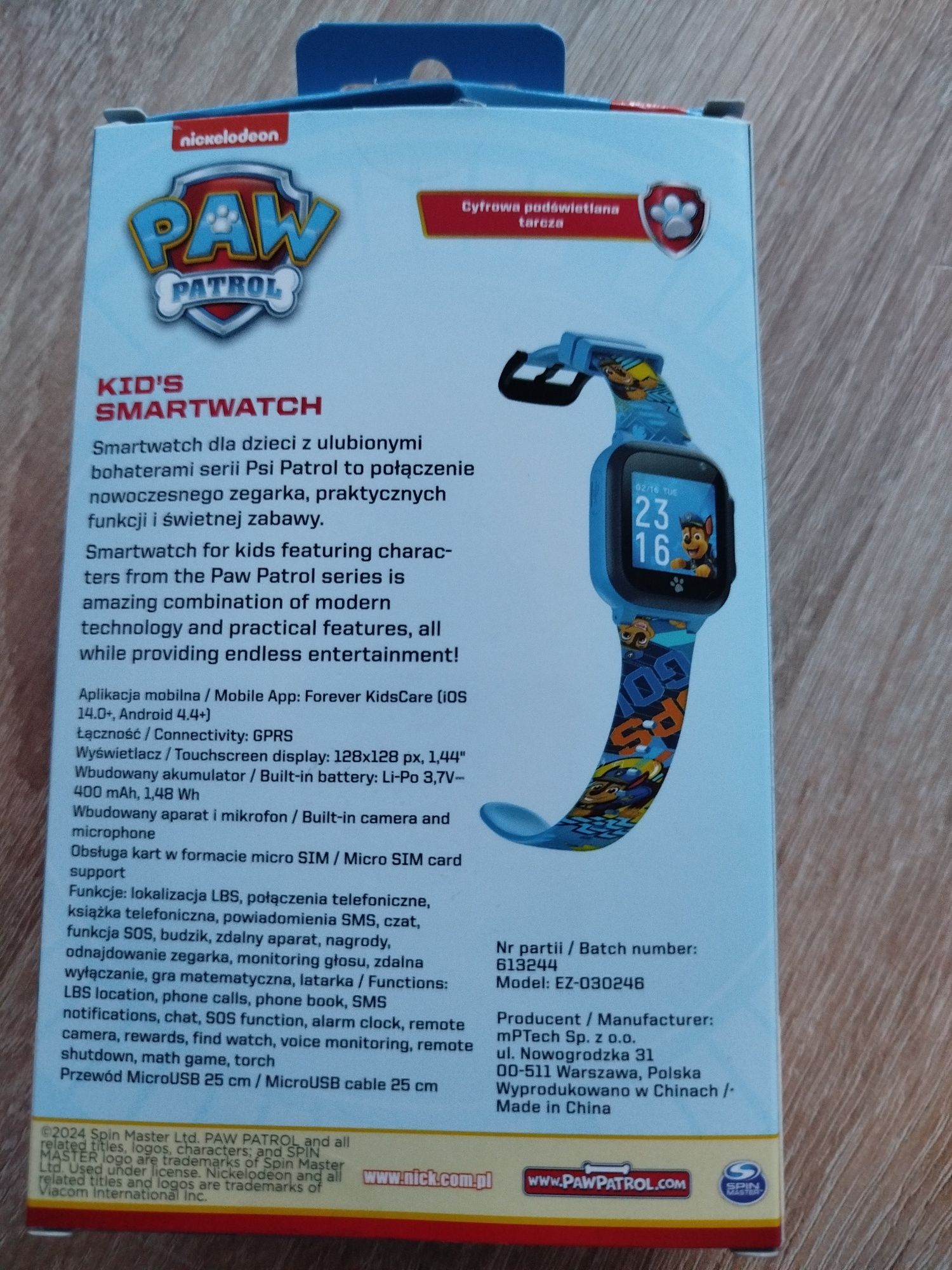 Smartchwatch,zegarek psi patrol