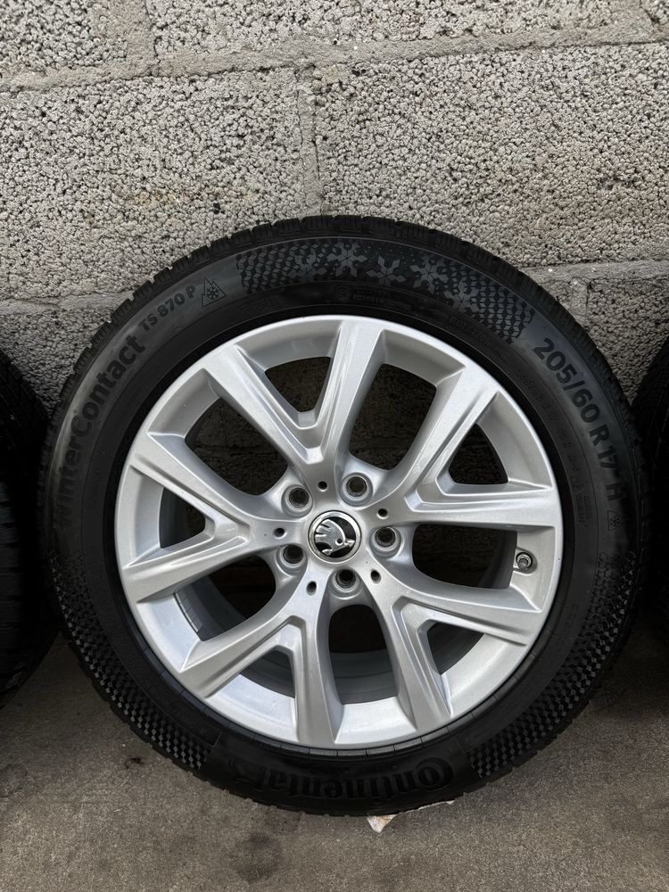 Koła Zimowe R17 5x112 Skoda Yetti Superb Karoq Opony 205/60/17 2023r.