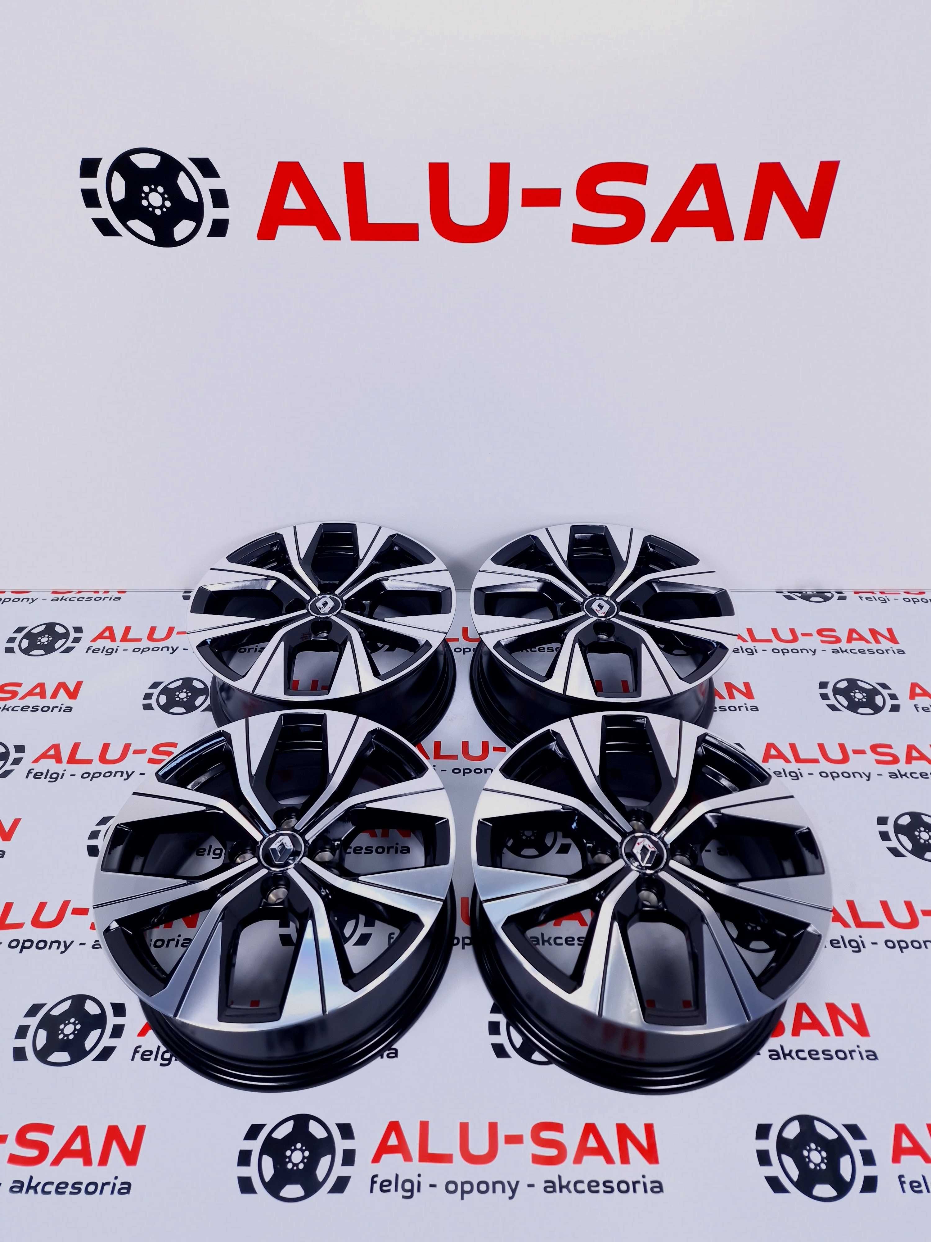 NOWE alufelgi RENAULT 16" 4x100:CAPTUR CLIO KANGOO MEGANE-Czarny Poler