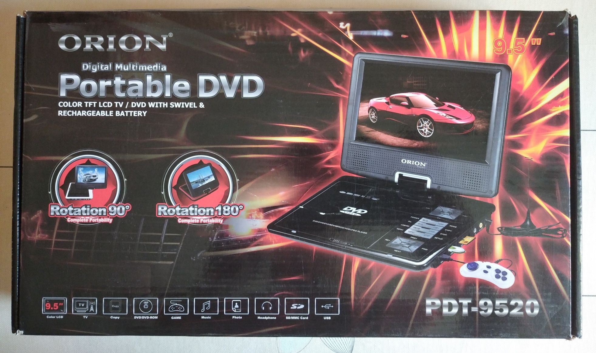 Портативный ТV/DVD-плеер ORION PDT-9520.