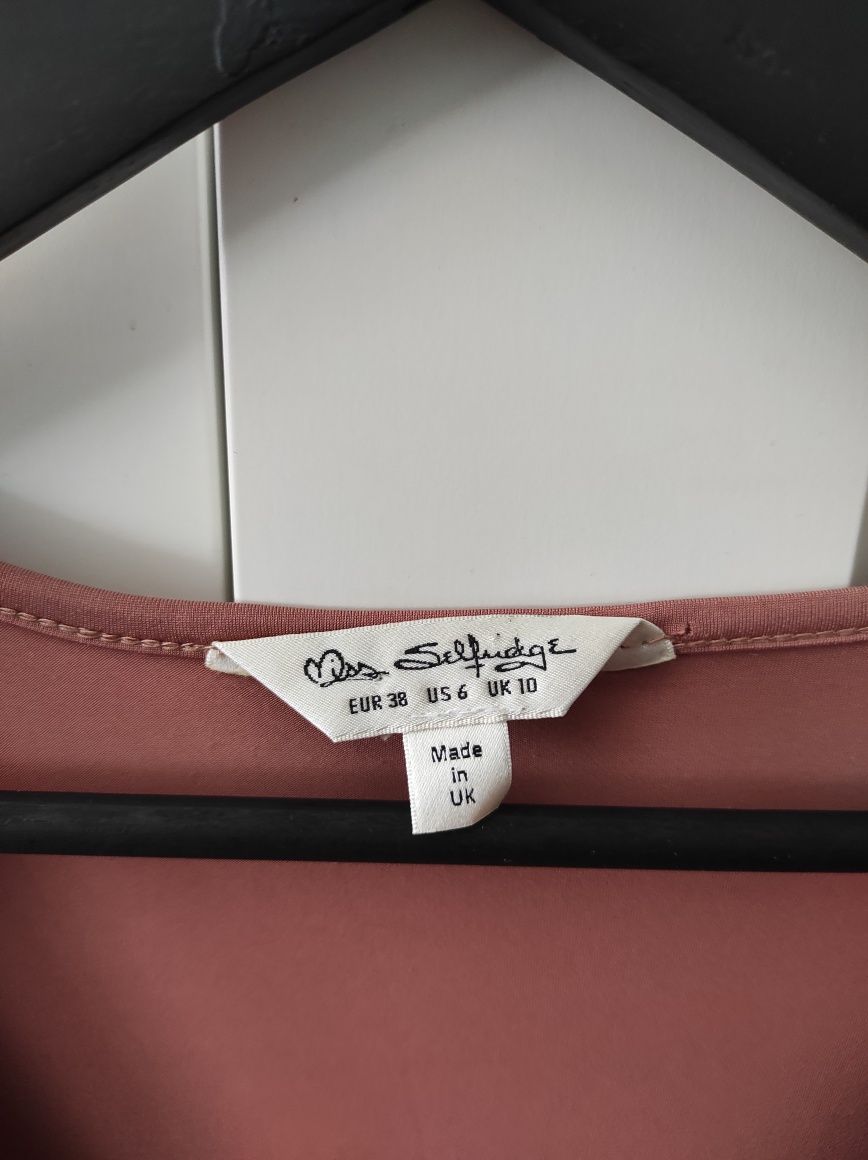 Sukienka długa midi dopasowana dekolt V Miss Selfridge
