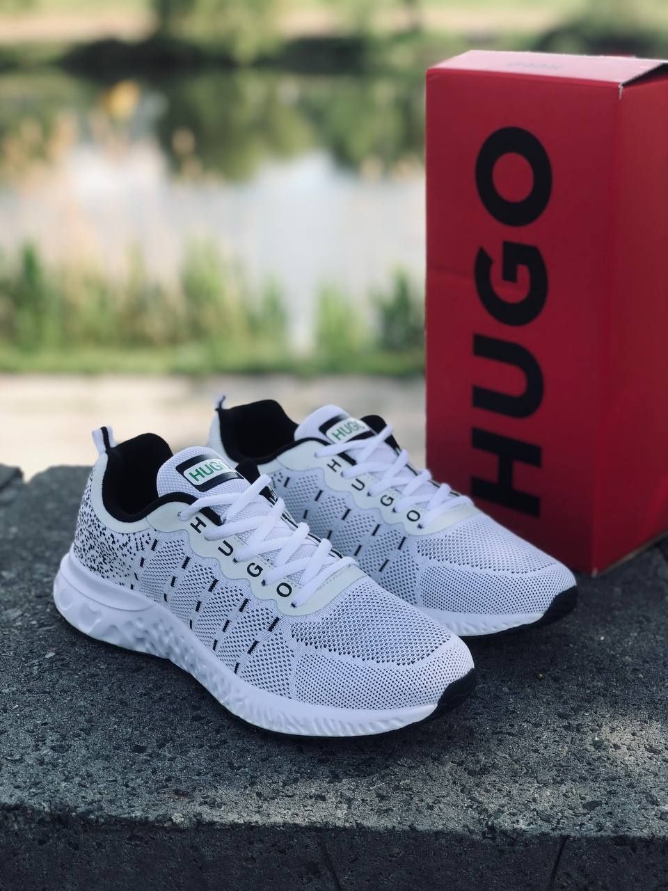 Мужские кроссовки Hugo Boss Серые спортивные летние кросовки Hugo Boss