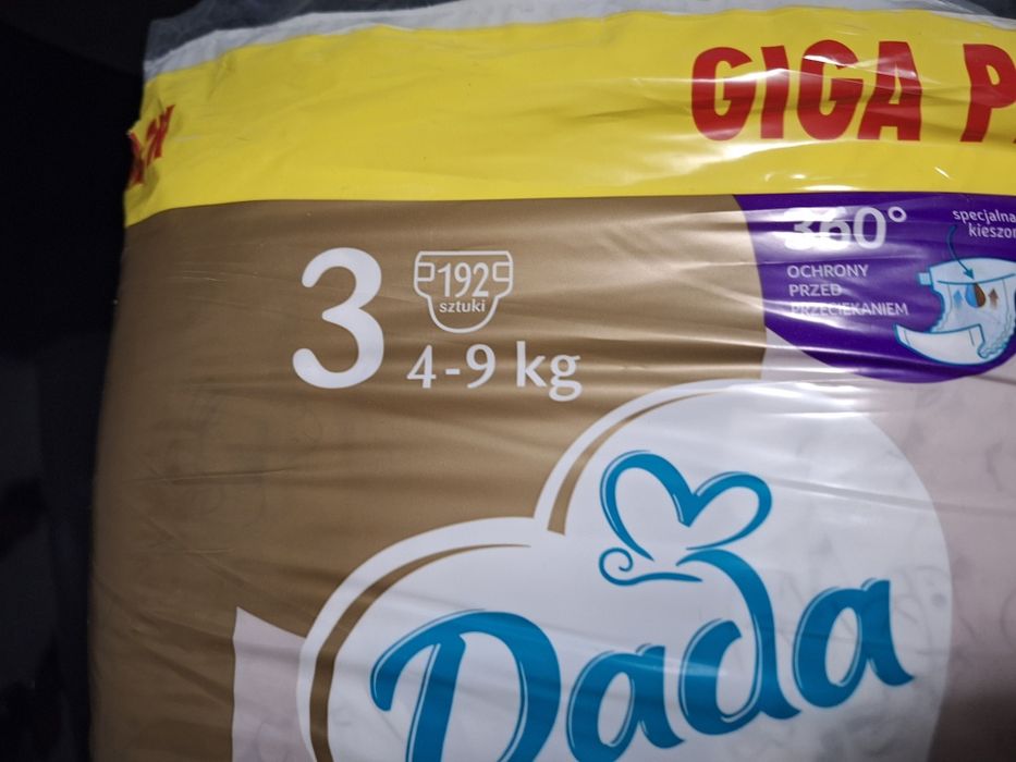 Pieluszki Dada Extra Care 3, 4-9kg. 384 sztuki