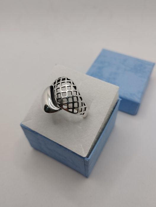 Srebrny pierścionek, próba 925, rozmiar 21