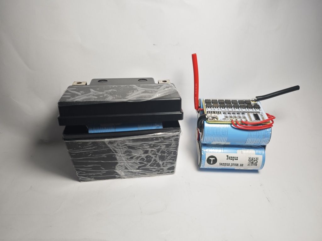 Стартерный аккумулятор LiFePO4 12,8V 6Ah в корпусе Moto 12V 4Ah с BMS