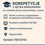 Korepetycje z języka angielskiego- szkoła podstawowa i liceum