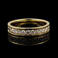 Diamentowy złoty pierścionek, rozmiary szerokość od 2 do 6 mm