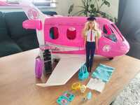 Duży samolot Barbie + lalka Pilot
