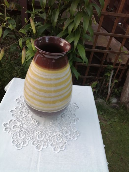 Duży wazon ceramiczny, sygnowany. Vintage