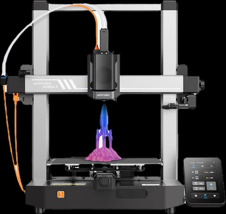 Anycubic Kobra 3 FDM Nowa+ 1KG PLA,Mosiężne łączniki, łożyska, hotend
