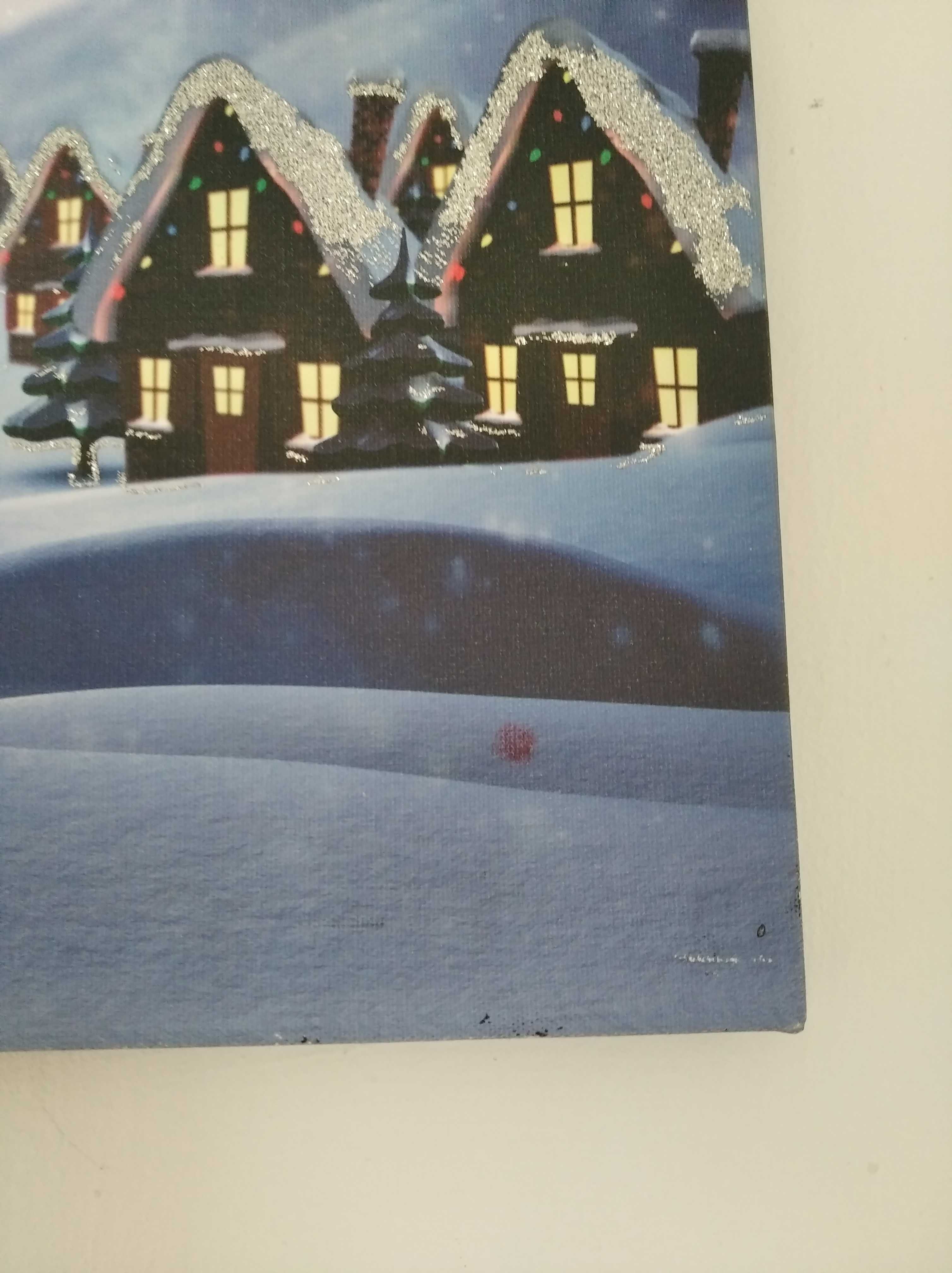 Boże Narodzenie podświetlany obraz 40 x 30 cm może być dla dziecka