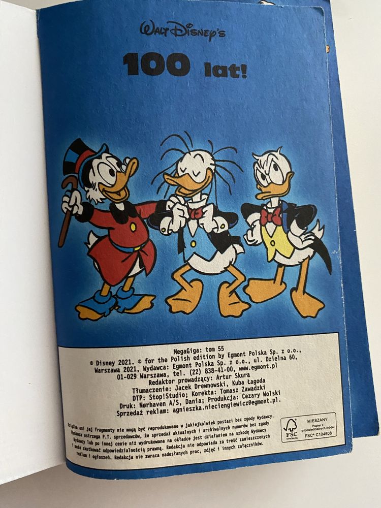 Komiks Kaczor Donald Myszka Miki MegaGiga - 55 - 100 lat.