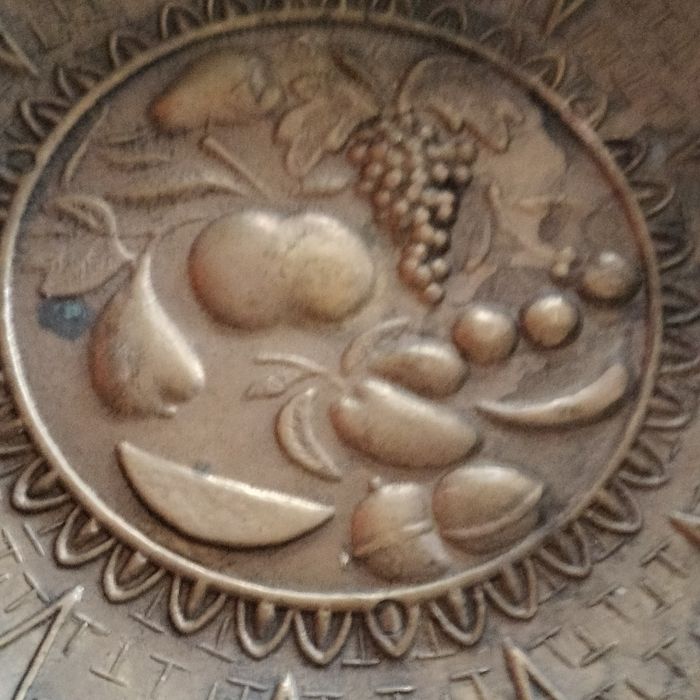 Mosiężna patera średnica 24 cm