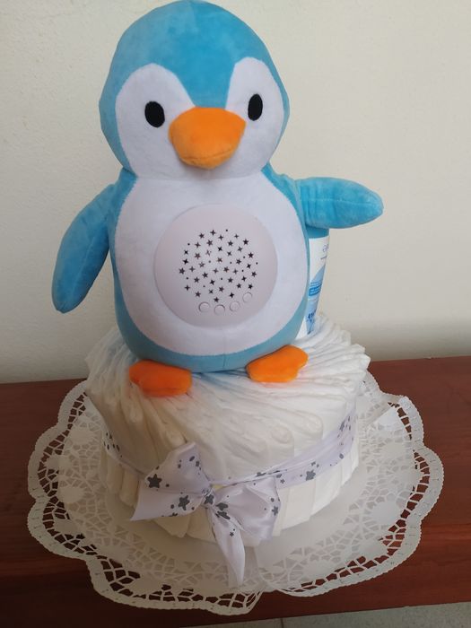 Bolo de fraldas presente bebé recém-nascido