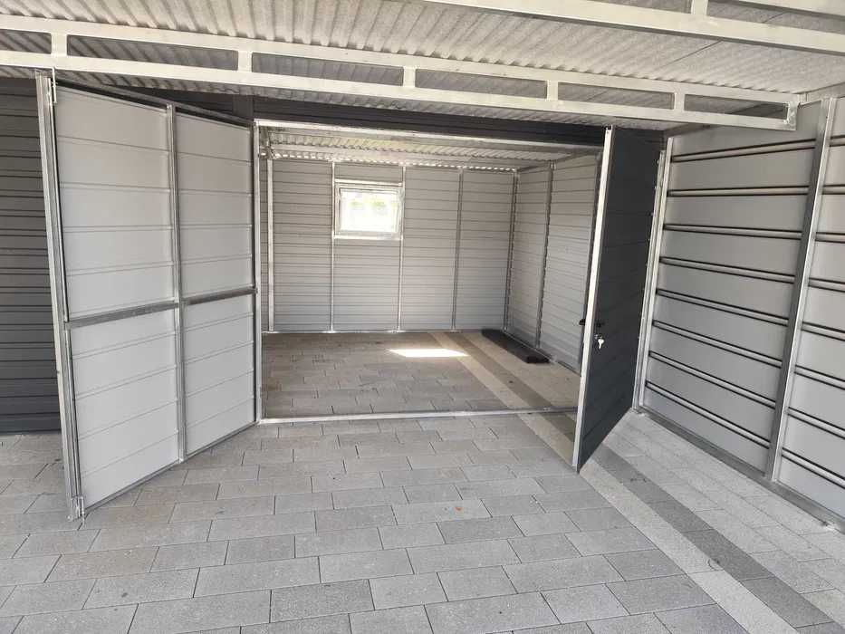 Ładny CARPORT | ALTANA na pojazd | Garaże Garaż Blaszany- Maj-Blach