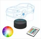Lampka nocna LED imię grawer AUTO MUSTANG