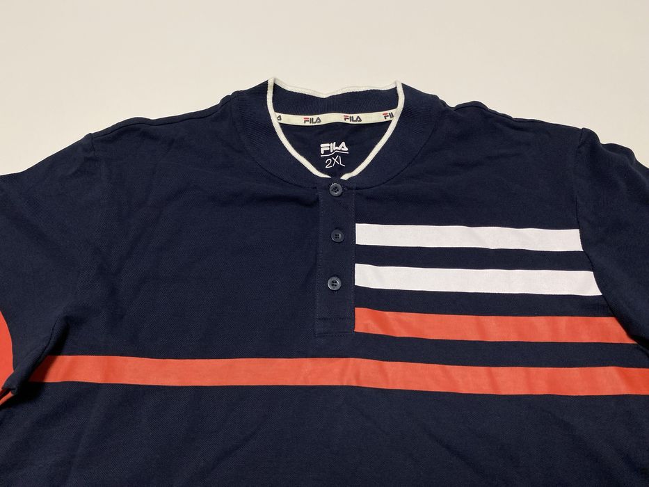 Новая футболка поло Fila Heritage Men Stripes синяя Размер XL XXL 2XL