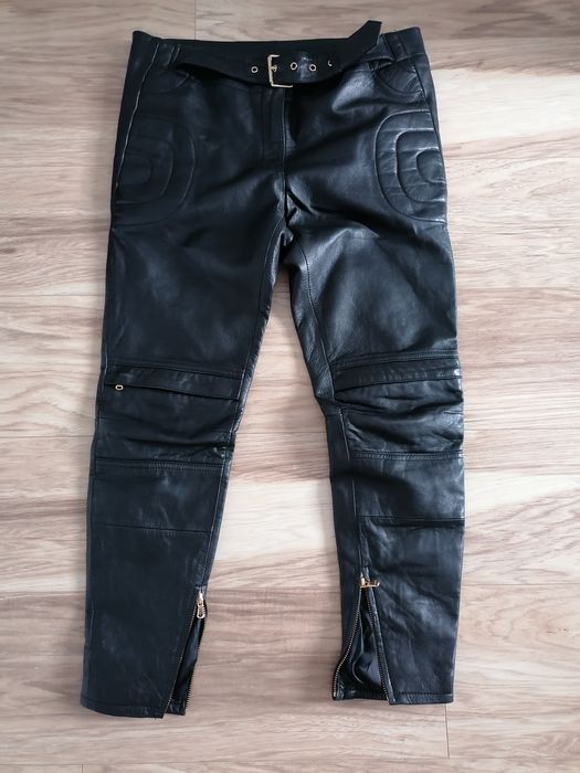 Spodnie skórzane H&M Moschino rozm. 36