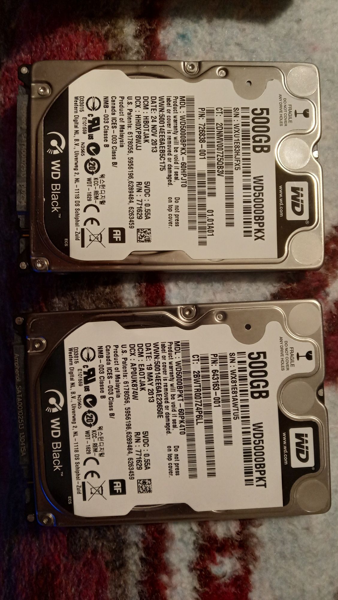 Discos SATA 500GB 2.5"