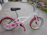 Rower dziewczynka różowy kotek docto girl 500 BTWIN