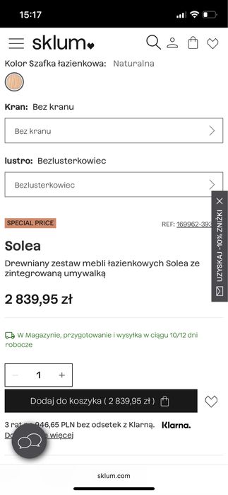 Szafka łazienkowa Solea SKLUM