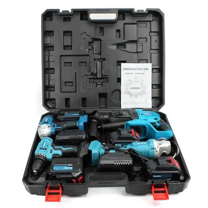 Makita Набір 4в1 (гайк+шурп+болг+перфор)