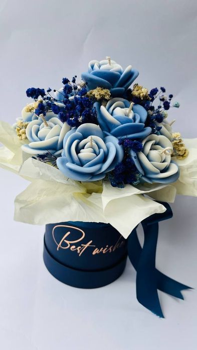 Букет з свічок виготовлені з натурального соєвого воску ручна робота