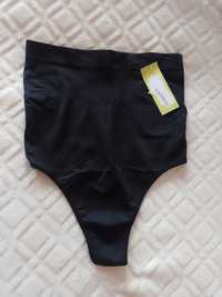 (40/L) Boohoo/ Czarne majtki, Stringi modelujące z Londynu, NOWE