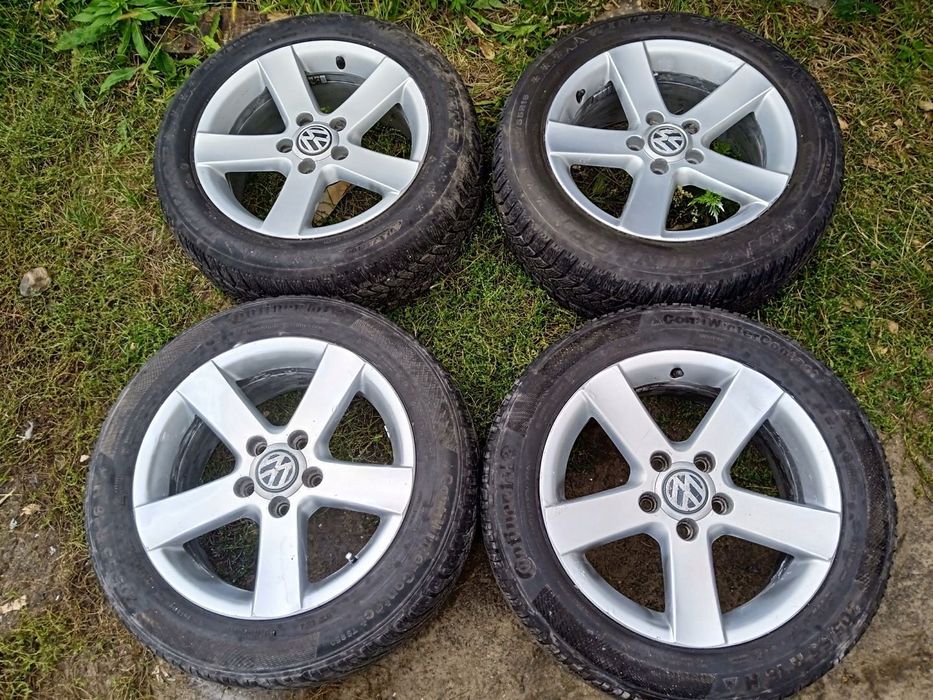 Felgi aluminiowe 5x112 VW Passat Golf 5 6 Leon T-rock Opony zimowe 16