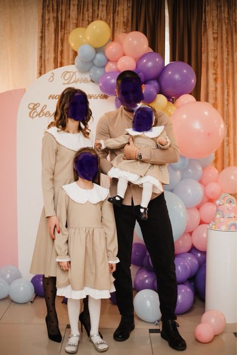 Набір пляття . Family Look. Мама , і дві доньки .