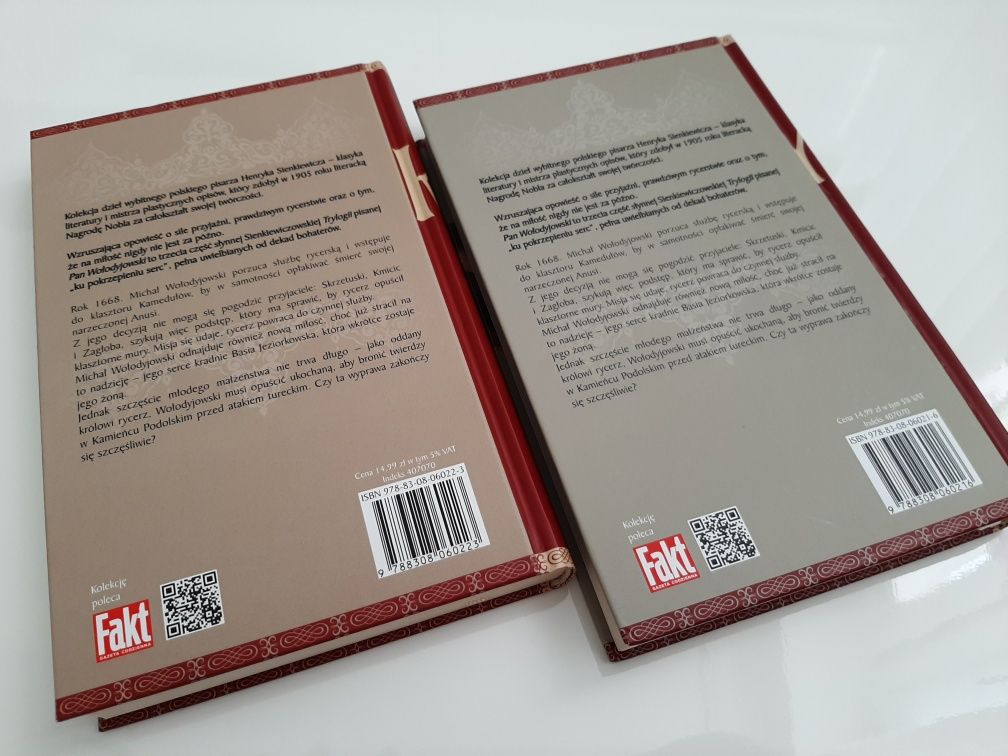 Henryk Sienkiewicz Pan Wołodyjowski lomplet nowych książek 2 tomy