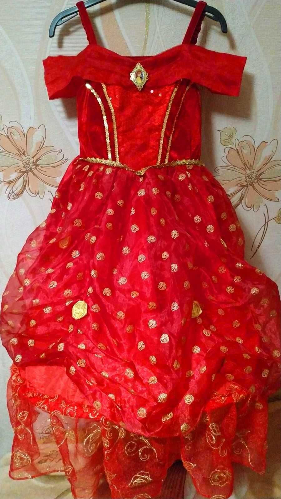 Карнавальное платье принцессы Бель на 7-8 лет, Дисней