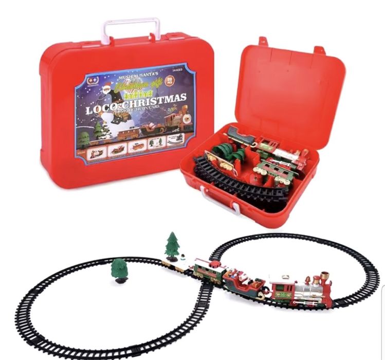 Дитяча залізна дорога. Іграшка Дитяча залізниця. Новорічний потяг.