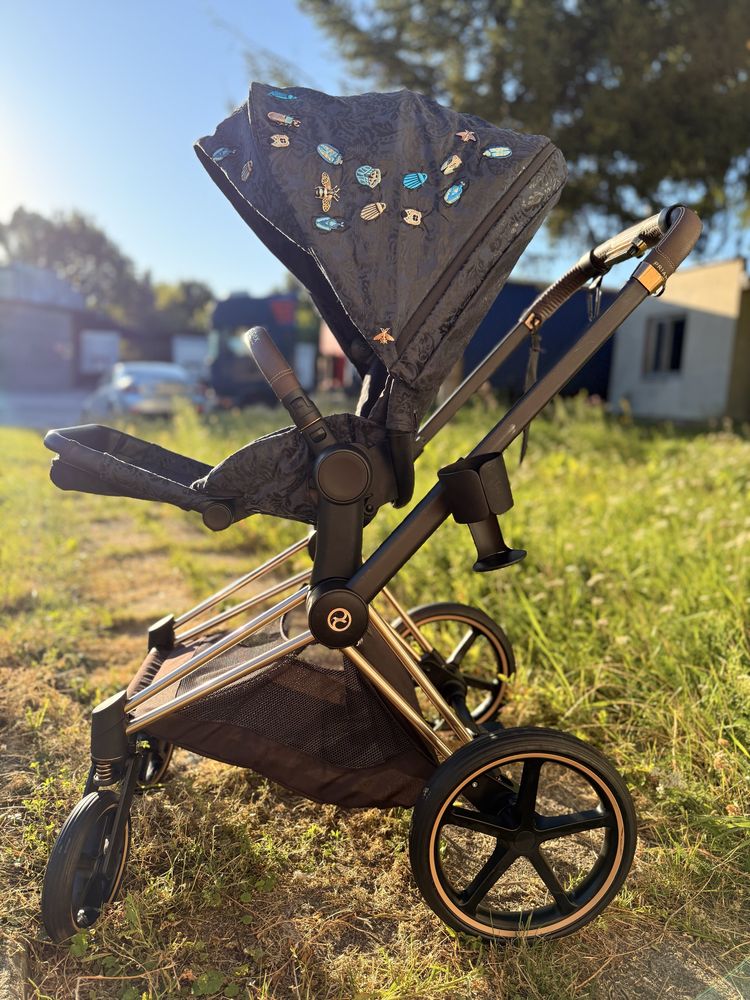 Cybex Priam 2.0 gold 3w1 z cloud T-i size+ baza i fotelik sirona Z