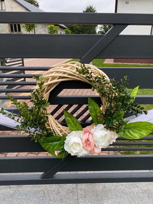 Wiklinowe wianki dekoracja domu wesele korona