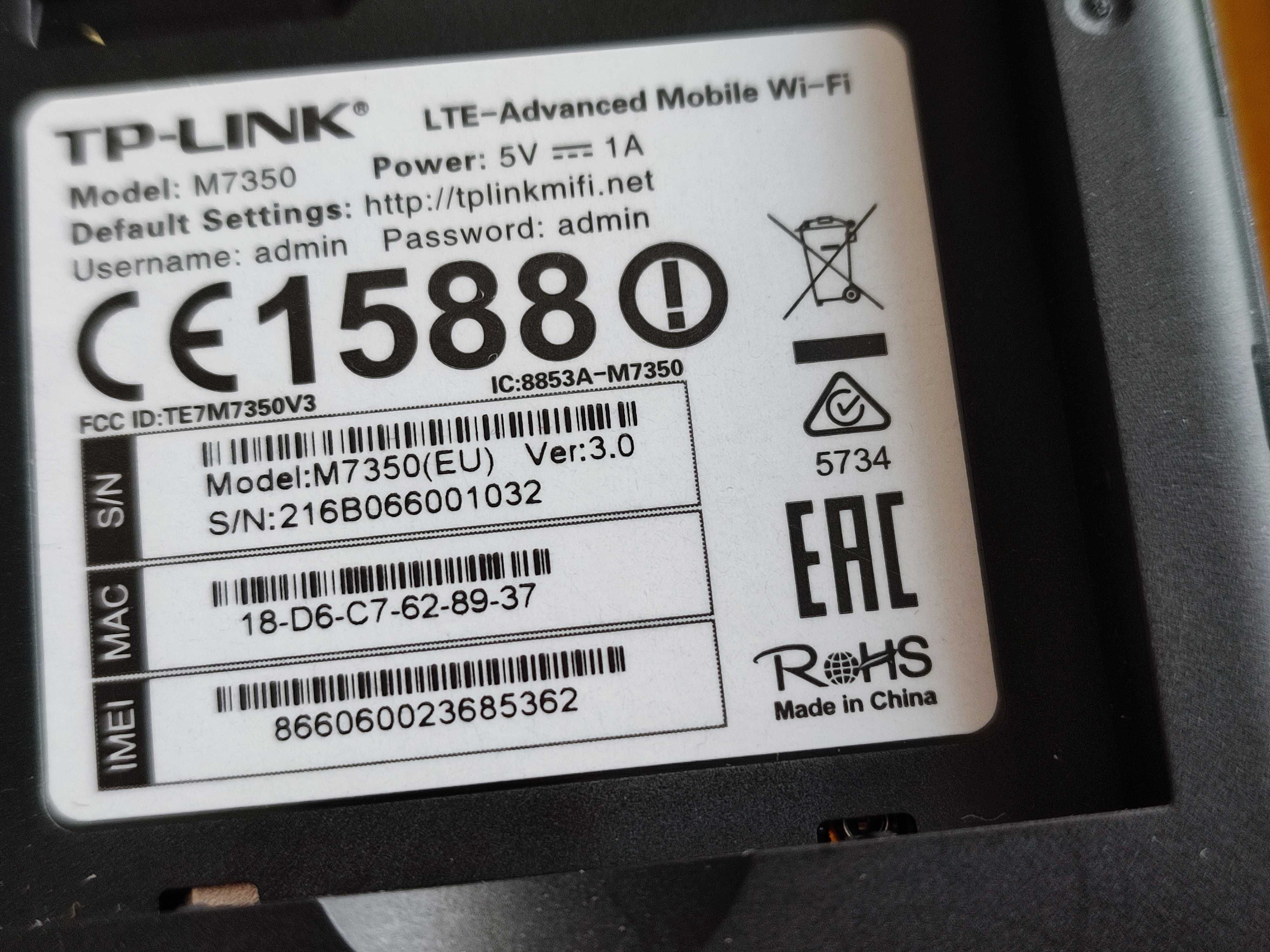 Tp-Link 4G Hotspot Router