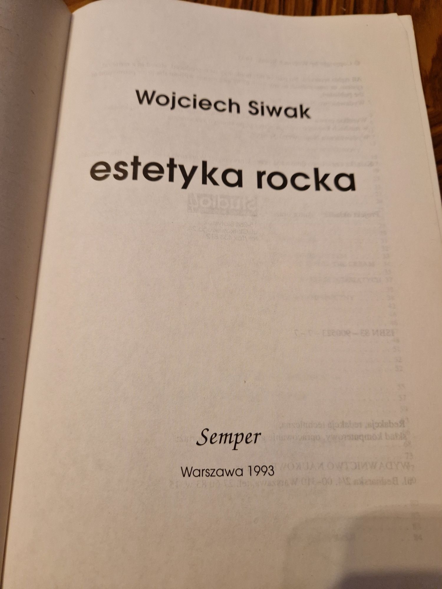 Estetyka rocka, Wojciech Siwak