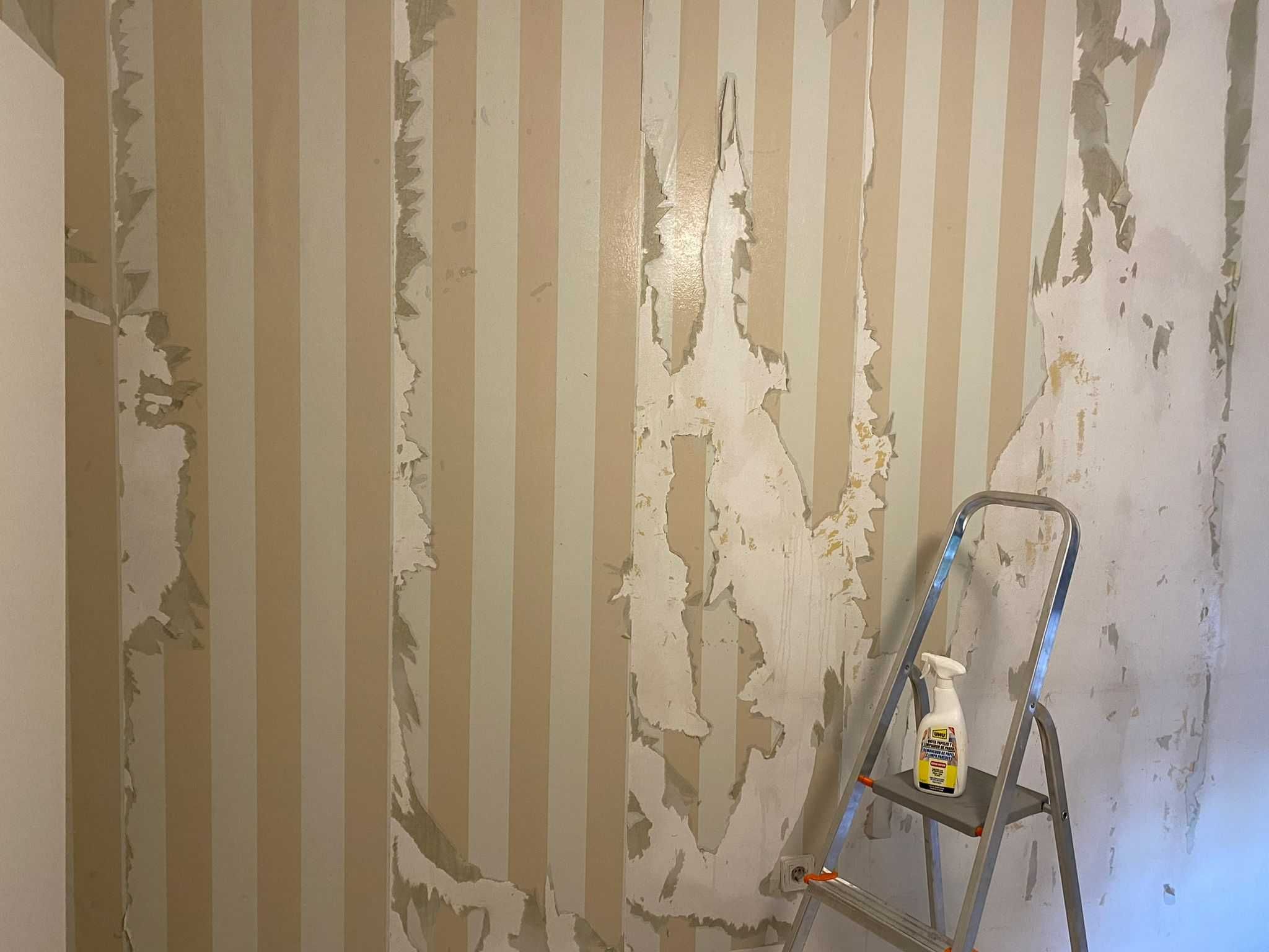 Colocação de papel de parede