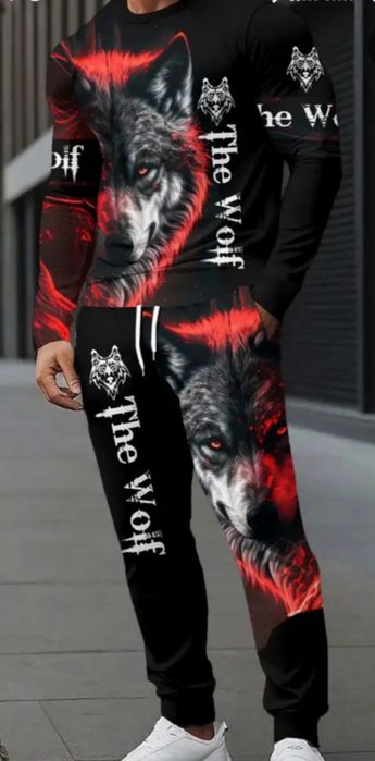 Мужской спортивный костюм с рисунком