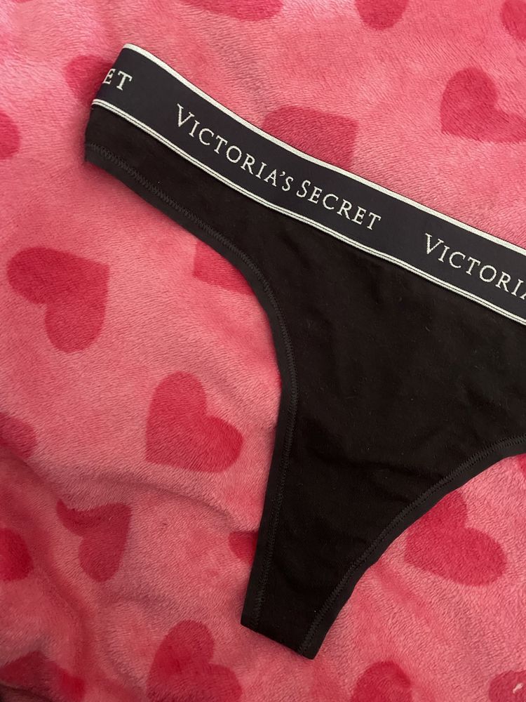 stringi majtki Victoria’s Secret nowe czarne