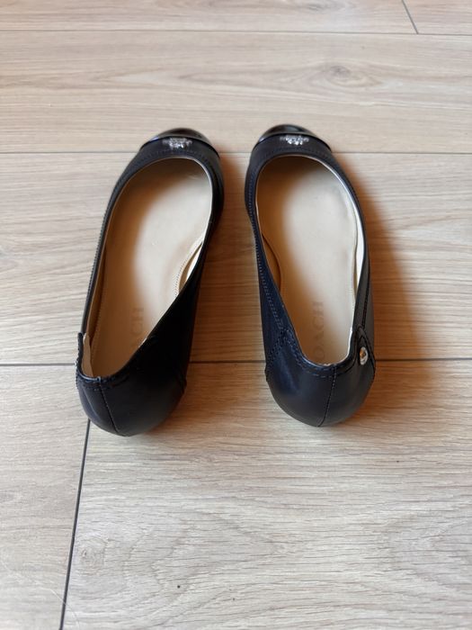 Чорні шкіряні балетки coach оригінал