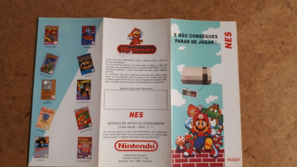 Publicidade oficial Nintendo NES com jogos (novo, 1992, raro)