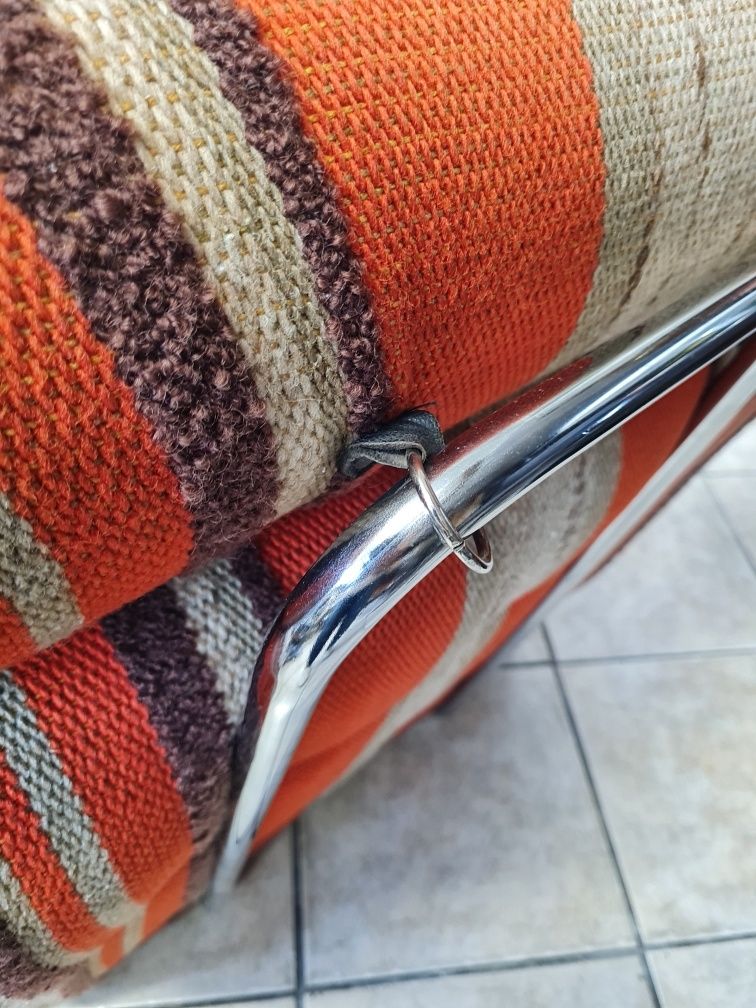 Fotel rozkładany, sofa jednoosobowa lata 70.vintage design,Mid-century