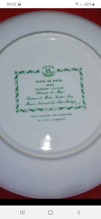 Pratos de Natal da Vista Alegre