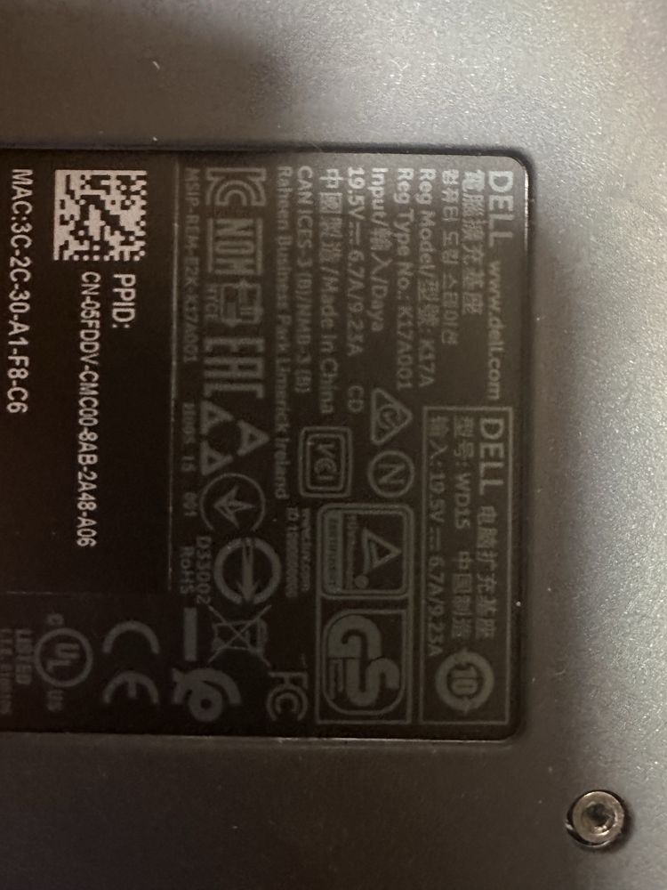 Dell K17A Dock Station